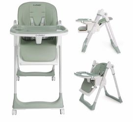 Chair for Babies & Toddlers, Green Adjustable Height, Reclining Seat,Cochildor 3-in-1 Foldable High