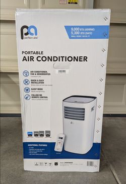 PerfectAire 9000 BTU Portable Air Conditioner A/C with Box & Accessories