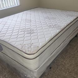 New Queen Mattress And Box Spring 2 Pc Bed Frame Is Not Included 