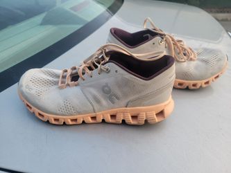 Women Oncloud Tenis Shoes Gray/peach