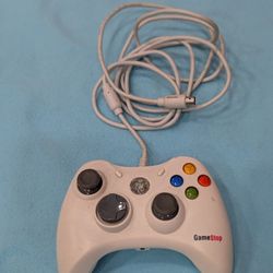 Gamestop Wired Controller For Xbox 360 White Gamepad