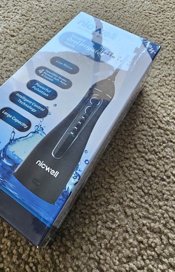 Nicwell Water Dental Flosser Teeth Pick - Cordless Portable 4 Modes Rechargeable Flossers Oral Irrigator