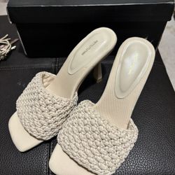 Pretty Little Thing Beige Crochet Heels