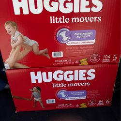 Huggies Diapers SIZE 5&6, $37 Each Box Firm Prices