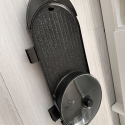 Electric Hot Pot with Grill 2 in 1 Shabu Shabu Hot Pot Korean BBQ Grill Removable Nonstick Smokeless Dual Temperature Durability Adjustable Thermostat