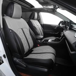 Car Seat Covers Full Set - Nappa Leather Universal Fit Waterproof Car Seat Protectors,with Seat Belt Pads, Airbag Compatible, Full Wrap,Fit for Most C