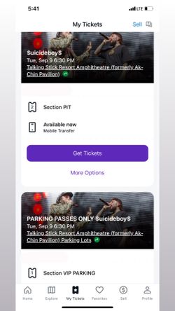 2 $uicideboys Section 1 Pit Tickets with EASY ACCESS Parking