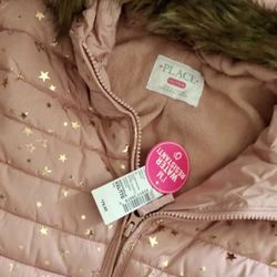 Girls size 16 Pink Star ⭐️ Puffer Jacket. New with tags.  Brundage and Chester. Check out my other listings. Retails $80  ☆ Body made of 100% polyeste