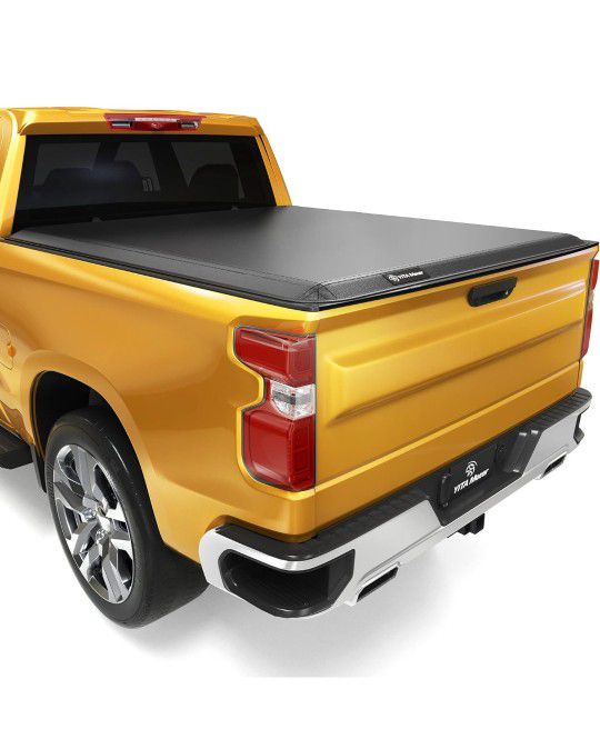 New Soft Quad Fold Truck Bed Tonneau Cover for 2019-2024 Chevy Silverado/ GMC Sierra 1500 6.6 ft Bed
