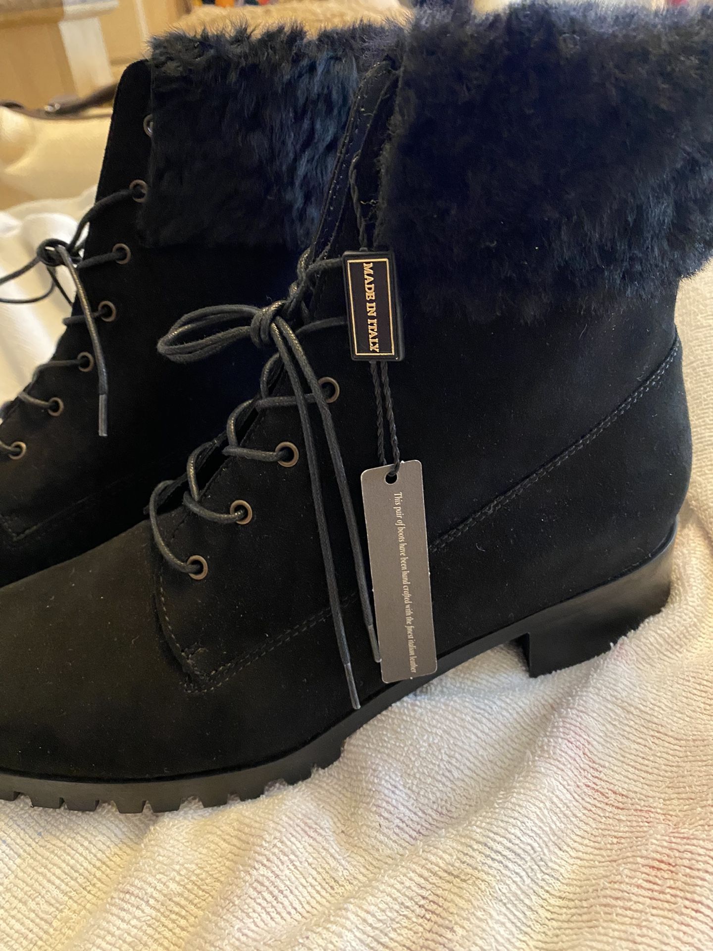 Grigiarancio italian leather lace up boots womens size 10.5,New NoTags,ItalyMade
