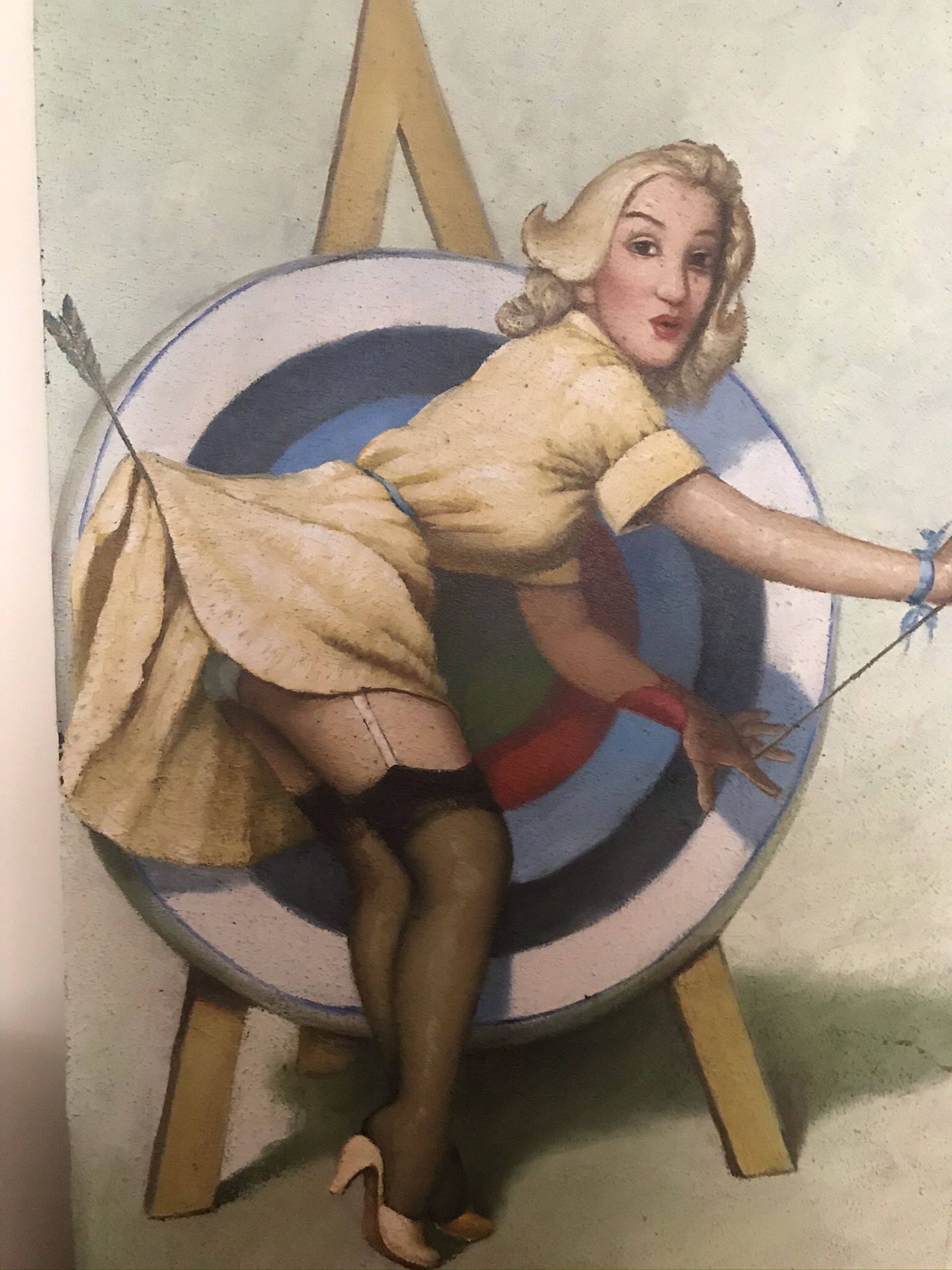 Vintage Canvas Archery Pinup Girl 2’x3’