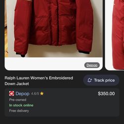 Women’s Ralph Lauren Embroidered Puffer Jacket