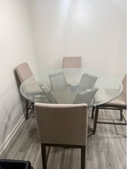 Circle glass  table