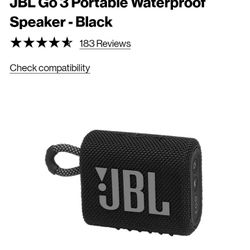 JBL Go 3 Portable Waterproof Speaker Black