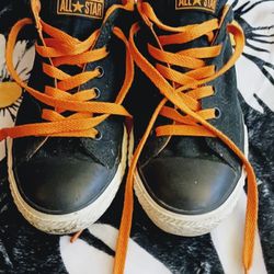 Black & Orange Lo Top Converse 