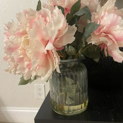 Artificial Peonies In Vase