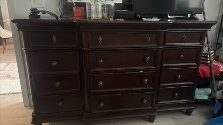 Lowered Price! Dark walnut Dresser