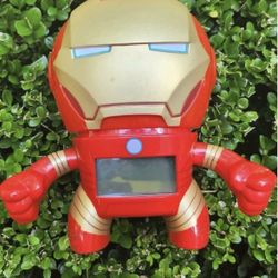 Marvel Iron Man Alarm Clock Digital Red Gold