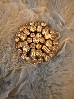 Crystal Rhinestone Cluster Brooch Pin