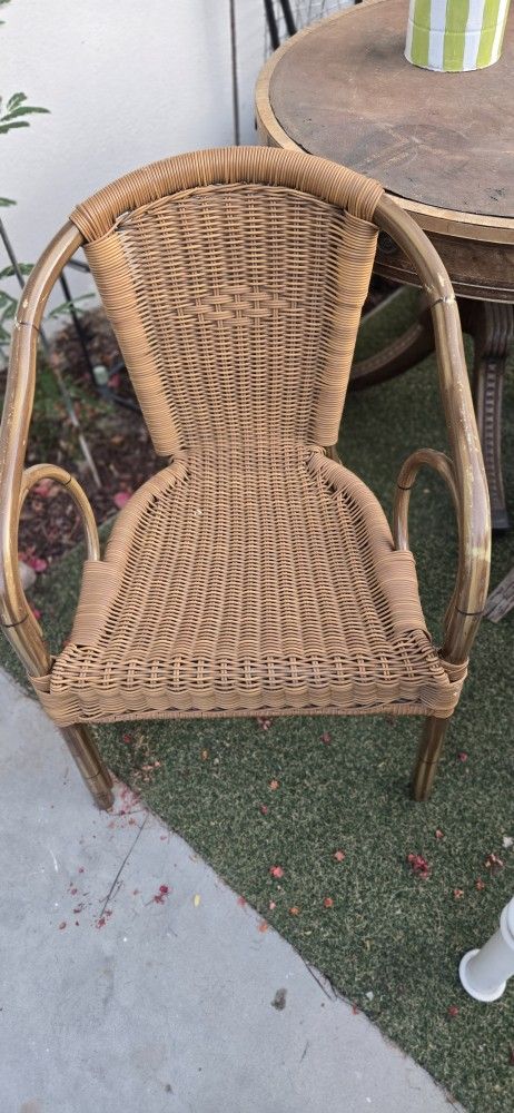 Charming Wicker Bistro Chair