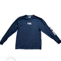 Tommy Hilfiger Men's Long Sleeve Logo T-Shirt - Bold Tommy Jeans Design