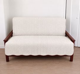 Full Size Futon Sofa Bed + Milliard Tri-Fold Mattress | Like New