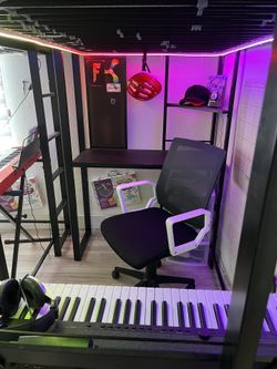 $399 OBO 2 Loft Bed With Desk And Computer Chair