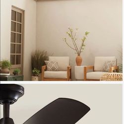 Tranquil Ceiling Fan 
56" 

5 Blades 

3000K 

Size:14.25" H x 56" DIA 
Model:310080SBK