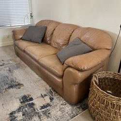 Brown Leather Couch