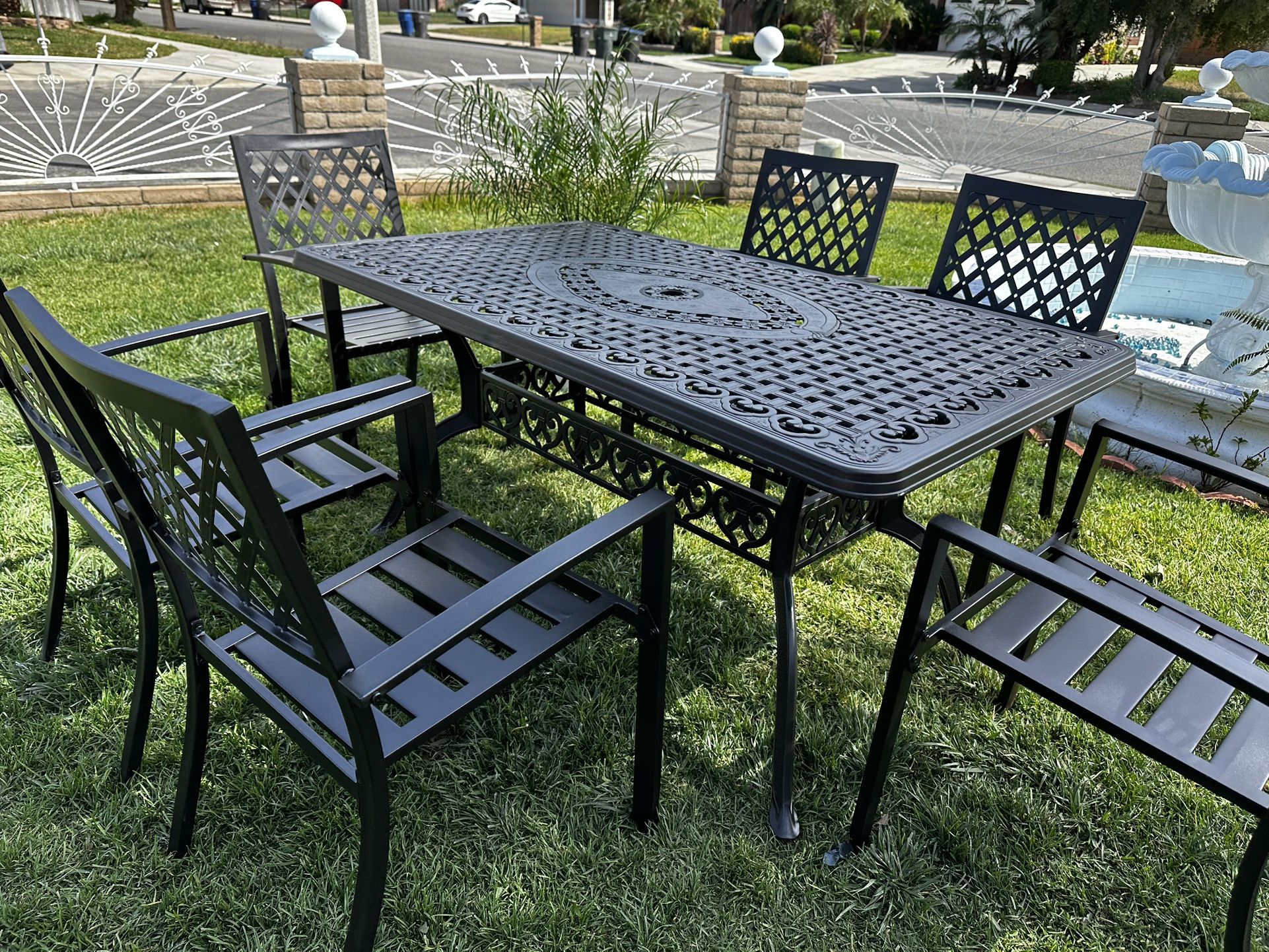 brand new patio table set 7 pcs