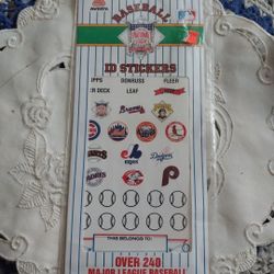 Vintage, Over 240 Major League Baseball ID Stickers 