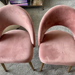 Two Coral Desk Chairs