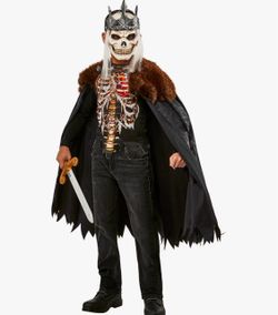 Kids size 10-12 Skeleton dead King Costume