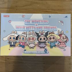 Sealed THE MONSTERS × Hello Kitty and Friends Series-Vinyl Plush Pendant Blind Box Case