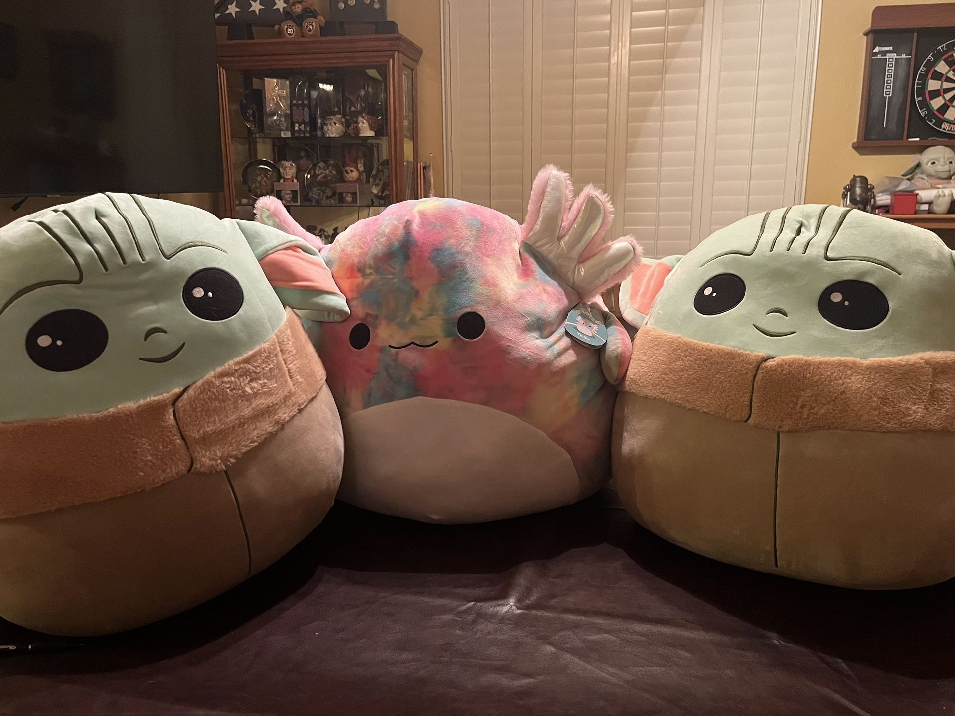2 Giant Baby Yoda’s And Tilden Squishmallows