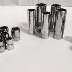 Snap-On 27 Piece Mixed Socket Lot - Mostly Metric
