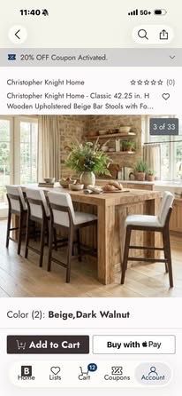 Christopher Knight Bar Stools x 2