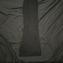 Black flared leggings