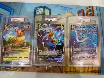 Pokémon Card TCG PSA 8 Flareon Jolteon Vaporeon Jumbo Cards