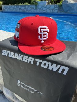 Sneakertown Custom San Francisco Giants Fitted Hat 7 1/8 Red/baby Blue Under I’ll
