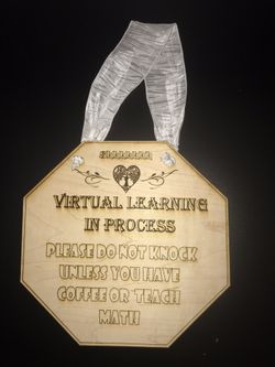 Virtual learning custom sign