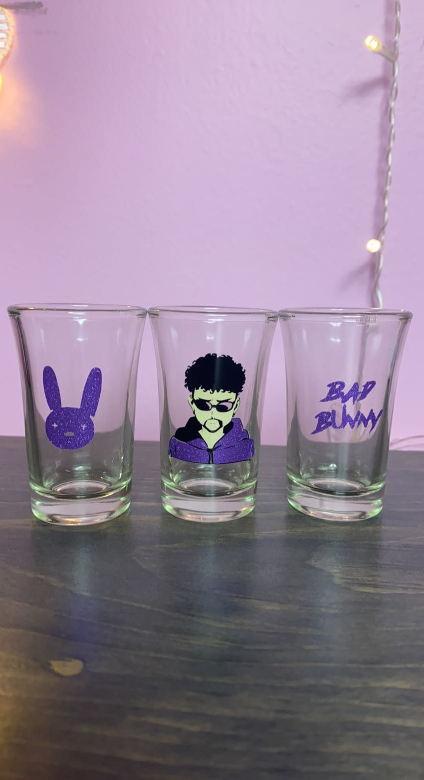 Bad Bunny 3 Set Shot Glasses