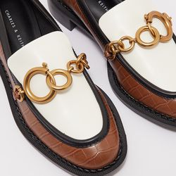 BRAND NEW Chain Link Loafers Women Oxford Shoes 