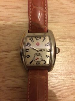 Gently used Michele watch with alligator band