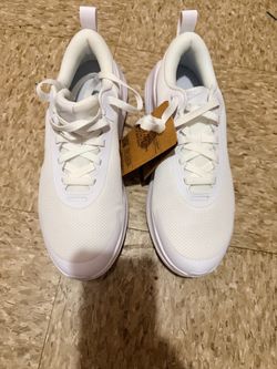 Nikes size 9.5 women but 8 in men’s White Lace-Up Sneakers with Tags
