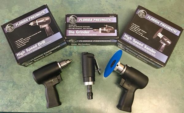 New Florida Pneumatic High Speed Drill and High Speed Sander