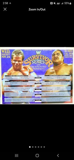WWF Survivor Series Official Pay-Per-View Scorecard / Program November 24, 1993