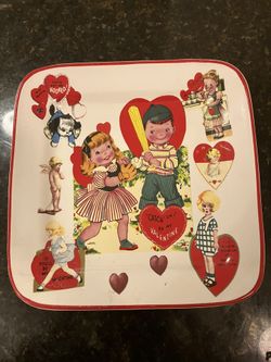 Precious 11” Square Valentine’s Platter