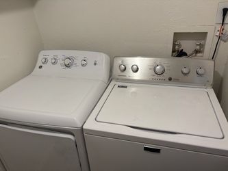 GE Dryer and Maytag Centennial Washer Set