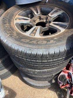 17”s Stock Tacoma Rims.